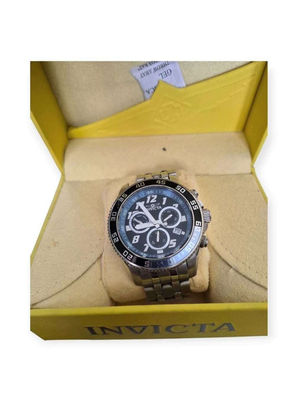 Invicta Pro Diver Quartz Chronograph Substantial 50mm Stainless Steel Case